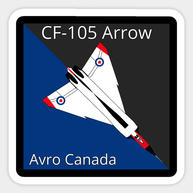 AVRO CF105 ARROW RCAF Sticker by GregFromThePeg